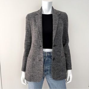 VINCE Wool Herringbone Boyfriend Blazer